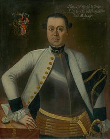 Portrait of Captain Marcus Horváth-Stancic, (Marek Horvath-Stansith), aged twenty-nine, c1763. Creator: Ján Gottlieb Kramer.