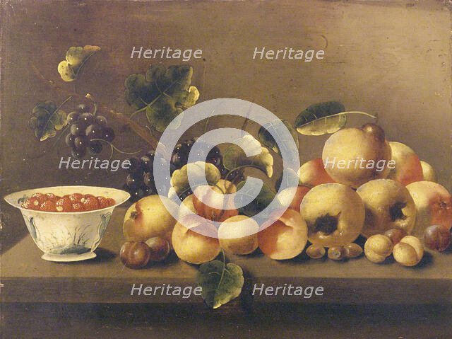 Apples and strawberries, 1660-1670. Creator: CDH.