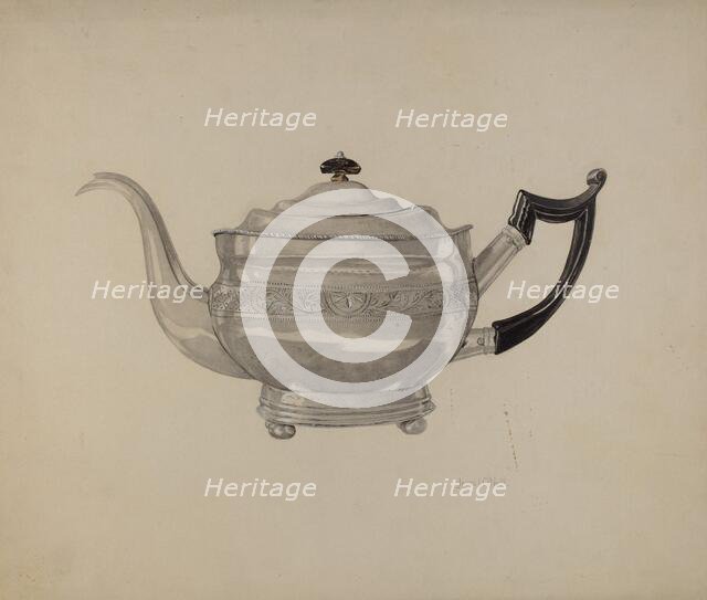 Teapot, c. 1938. Creator: J. J. Neill.