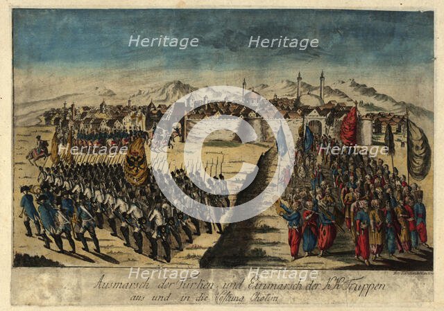 Surrender of the fortress Khotyn on September 29, 1788, 1788. Creator: Loeschenkohl, Johann Hieronymus (1753-1807).