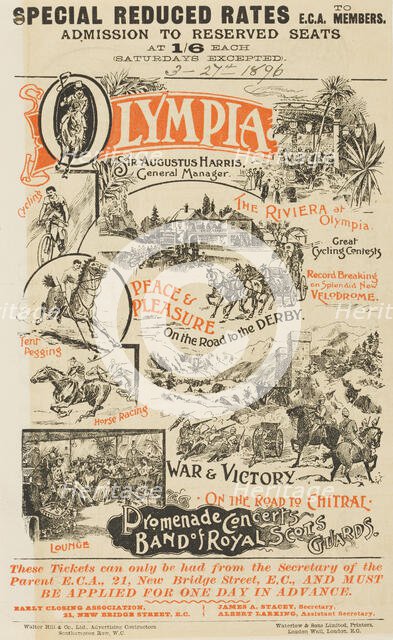 Grand Sporting and Military Show at Olympia in London, 1896. Creator: Unknown.