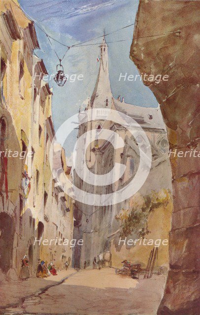 'The Church of St. Severin, Paris', 19th century. Artist: James Holland.