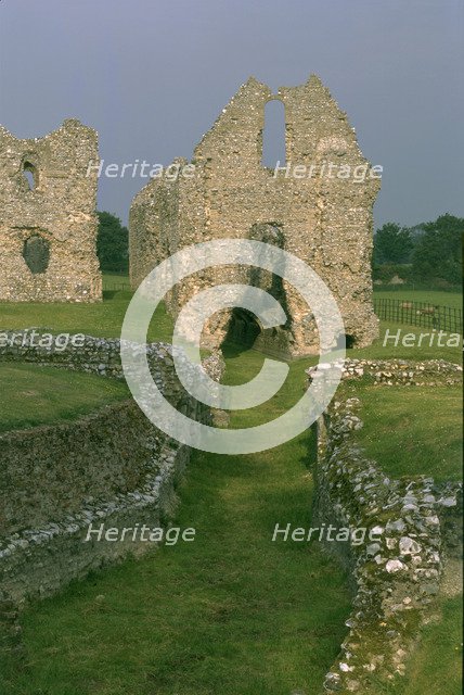 The water channel and reredorter, Castle Acre Priory, Norfolk, 1997. Artist: J Bailey