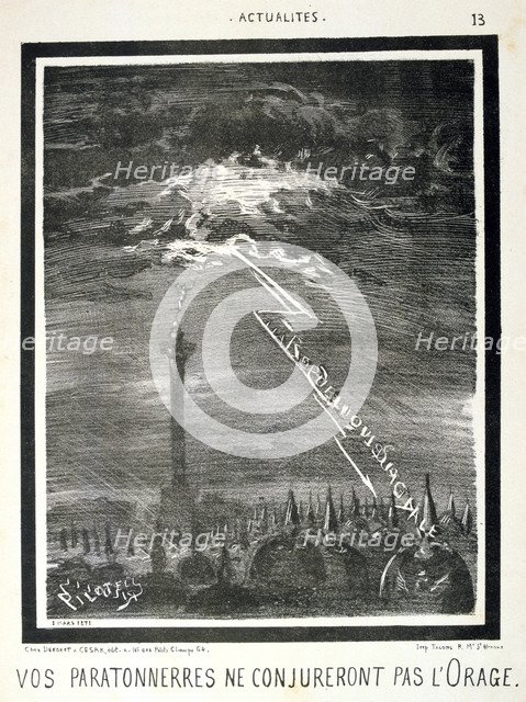 French anti-Prussian cartoon, 1871.  Artist: Anon