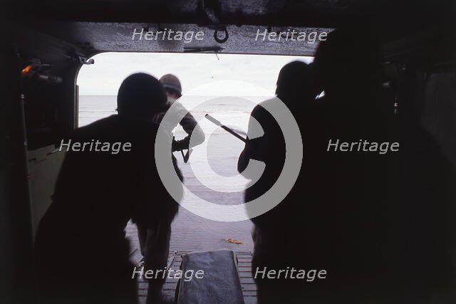 Troops landing, Falklands War, 1982. Creator: Luis Rosendo.