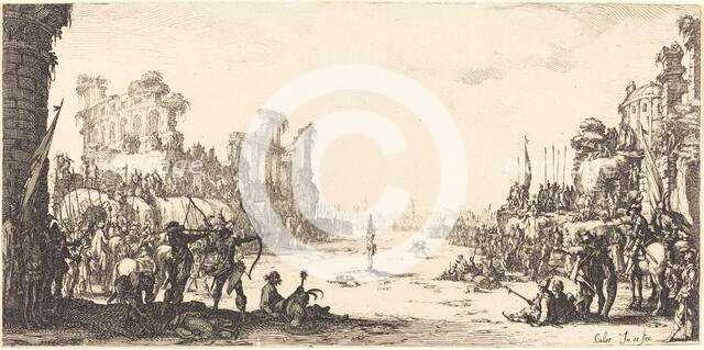 The Ordeal by Arrows (Saint Sebastian), c. 1632/1633. Creator: Jacques Callot.