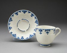 Cup and Saucer, Saint-Cloud, c. 1730. Creator: Saint-Cloud Porcelain Manufactory.