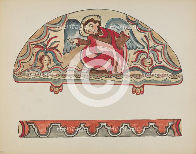 Plate 15: The Creation (Lunette): From Portfolio "Spanish Colonial Designs of New Mexico", 1935/1942 Creator: Unknown.