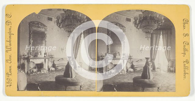 Blue Room, White House, late 19th century. Creator: Charles. S. Cudlip.