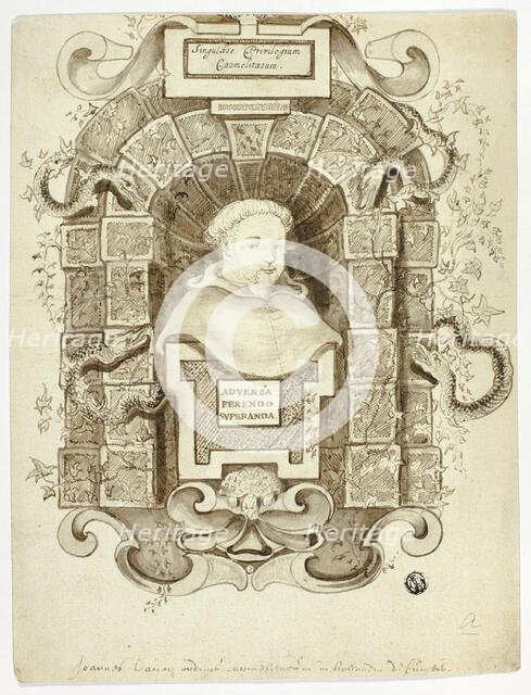 Bust Portrait of Carmelite Monk in Niche, n.d. Creator: Johannes Lanoy.