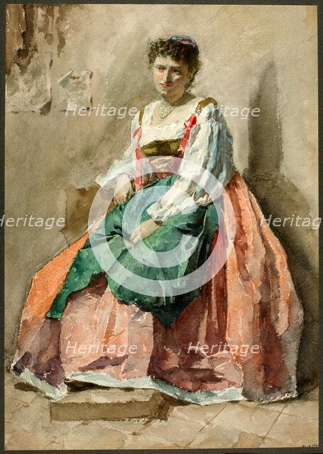 Portrait of a Lady, late 19th-early 20th century. Creator: Cesare Biseo.
