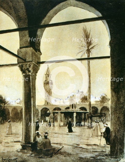 Mosque, Cairo, Egypt, 1928. Artist: Louis Cabanes
