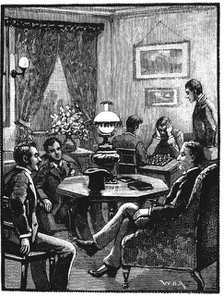 Sitting room at YMCA, Exeter Hall, London, 1887. Artist: Unknown