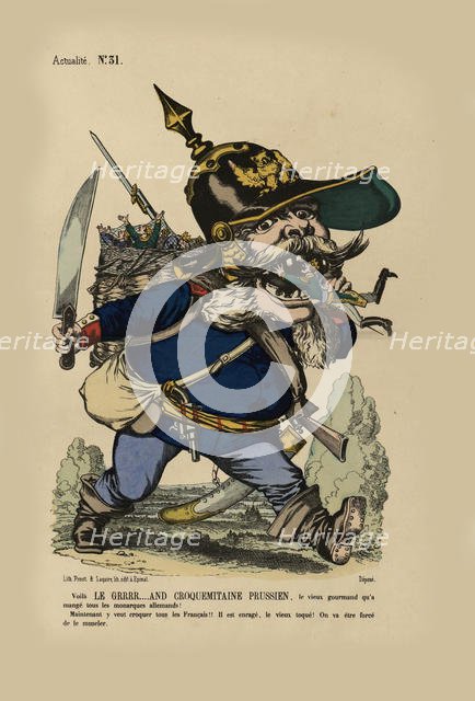 Le grand ogre allemand. (King Wilhelm eats the German small states), 1866. Creator: Anonymous.