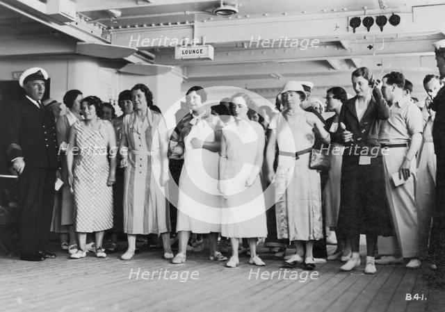 On board the RMS 'Atlantis', c1929-c1939(?). Artist: Unknown