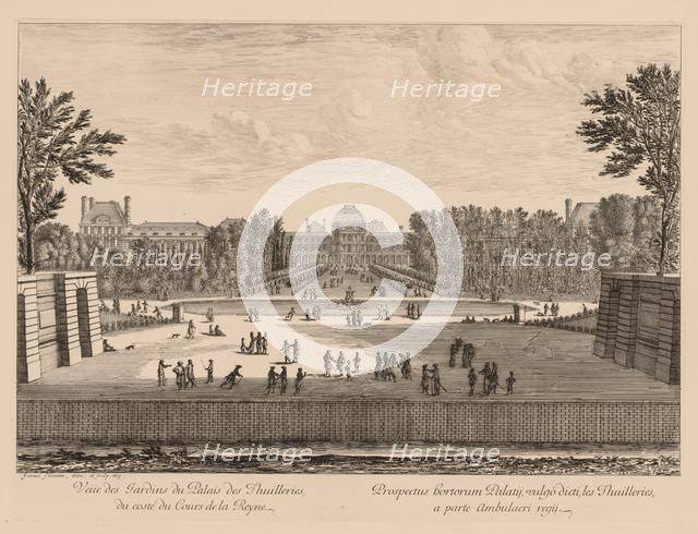 Vue du palais et des jardins des Tuileries, du côté du cours la Reine, 1673. Creator: Israël Silvestre (French, 1621-1691).