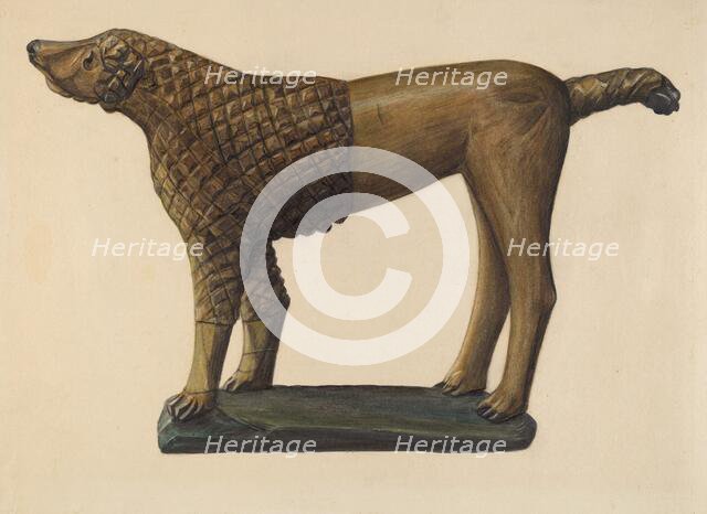 Poodle, c. 1937. Creator: Mina Lowry.