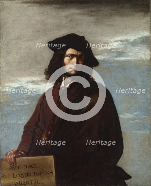 Philosophy (Self-Portrait), c. 1645. Artist: Rosa, Salvatore (1615-1673)