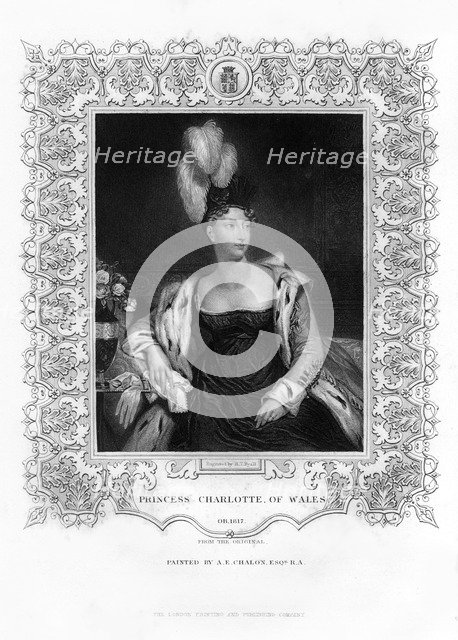 Princess Charlotte Augusta of Wales, 19th century.Artist: Henry Thomas Ryall