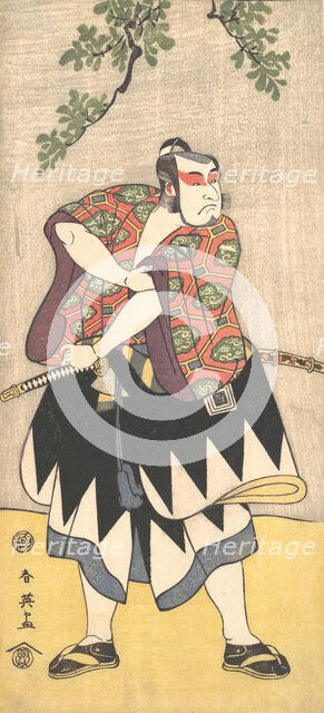 The Second Ichikawa Monnosuke as a Man Dressed in a Kimono, ca. 1793. Creator: Katsukawa Shun'ei.