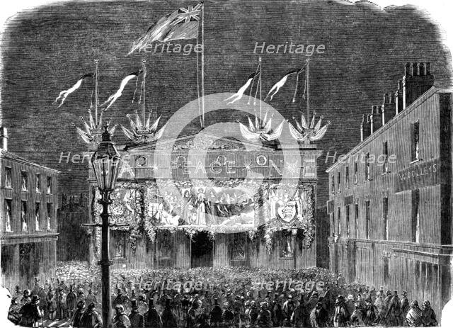 The Peace Commemoration at Salford - the Townhall, 1856.  Creator: Unknown.
