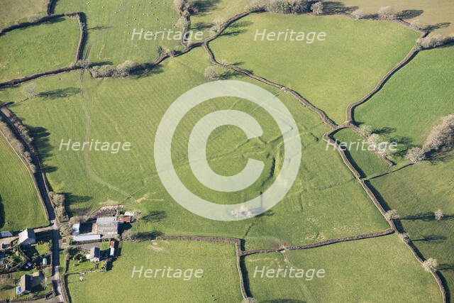Earthworks of a possible Medieval settlement or farmstead, Dorset, 2019. Creator: Damian Grady.