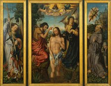 Triptych of the Baptism of Christ. Artist: Master of Frankfurt (1460-ca. 1533)