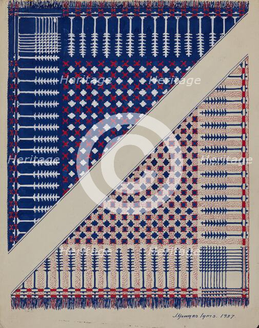 Coverlet, 1937. Creator: J. Howard Iams.