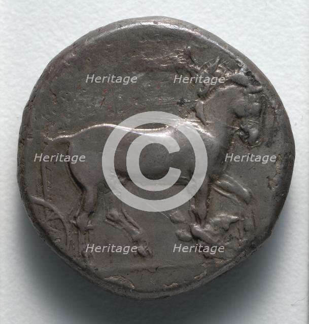 Tetradrachm: Head of Nymph (obverse), 466-413 BC. Creator: Unknown.