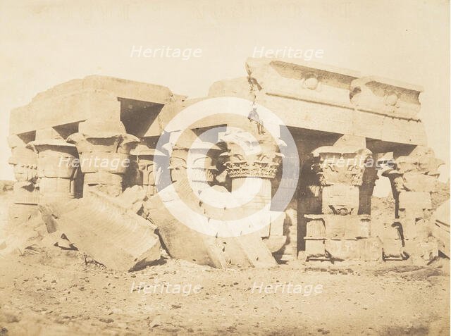 Ruines du Temple de Koum-Ombou (Ombos), 1849-50. Creator: Maxime du Camp.