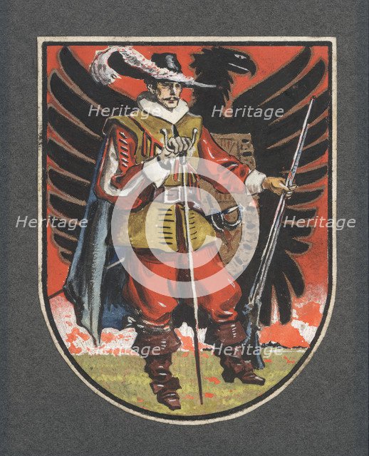 Infantryman, arquebussier, original hand-painted in 1939.