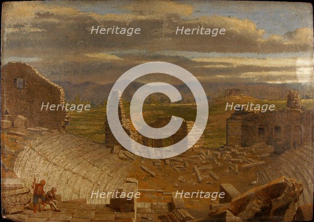 Ruins of Asrum Asia Minor: Explored with Layard (Sir Henry Layard), ca. 1845. Creator: Miner Kilbourne Kellogg.