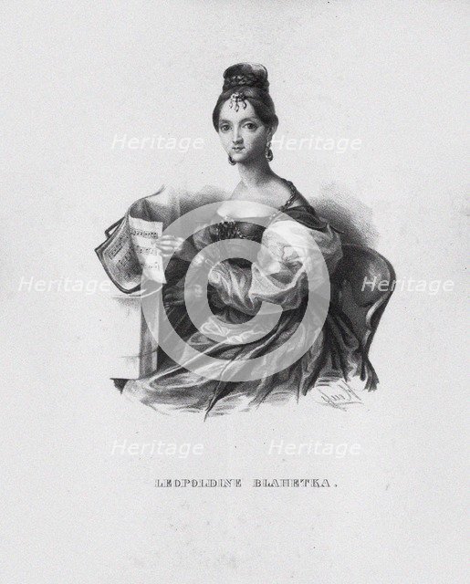 Portrait of the composer Leopoldine Blahetka (1811-1887), 1830-1840s.
