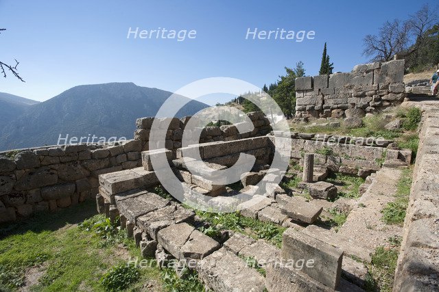 The Monument of the Tarentines, Delphi, Greece. Artist: Samuel Magal