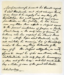 Letter from Thomas Gainsborough to Lord Hardwicke, c1760-1770.Artist: Thomas Gainsborough