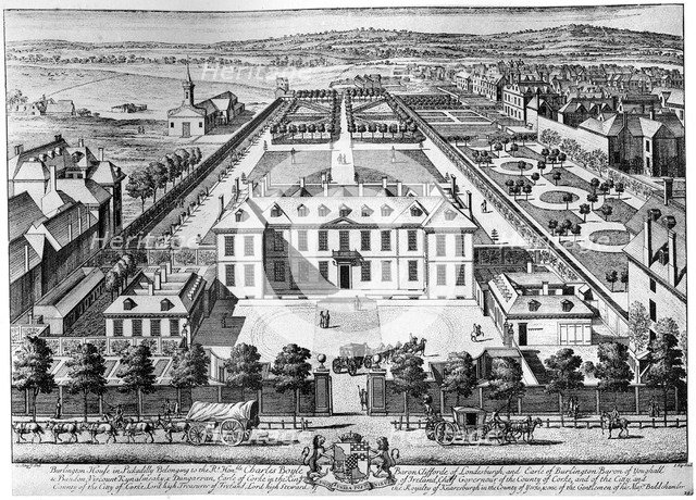 Burlington House, Piccadilly, early 18th century, (1908).Artist: Johannes Kip