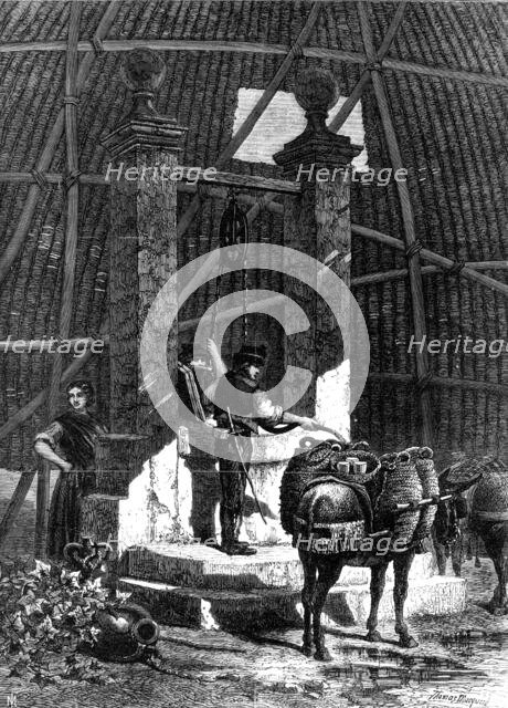 "Water-Carriers at the Well in the Alhambra, Spain," T. R. Macquoid...Water-Colour Exhibition, 1868. Creator: Unknown.