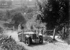 MG Magna taking part in a West Hants Light Car Club Trial, Ibberton Hill, Dorset, 1930s. Artist: Bill Brunell.