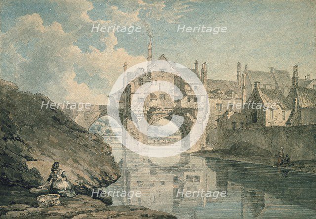 Elvet Bridge, Durham, 1781. Artist: Thomas Hearne.