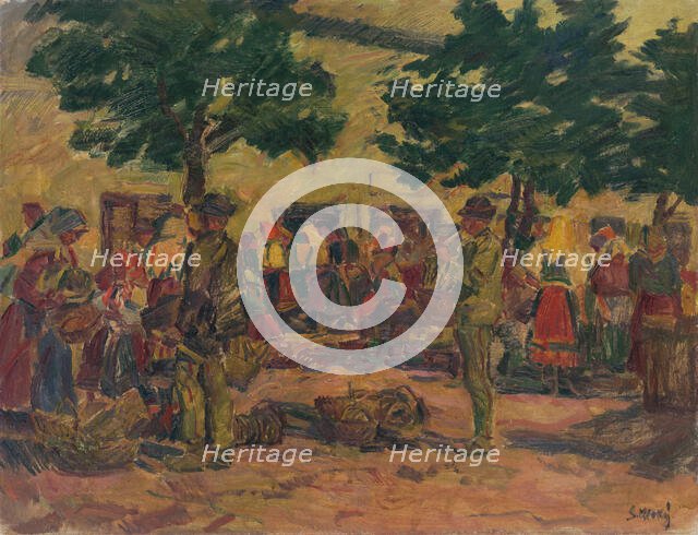 Pezinok Market, around 1935. Creator: Gustav Mally.