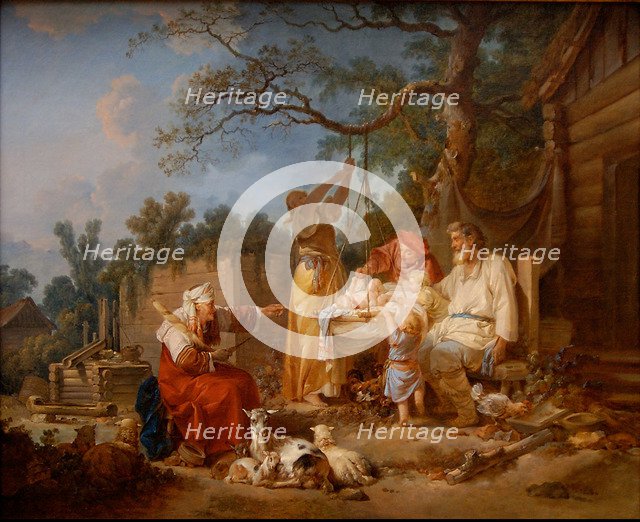 The Russian Cradle, ca 1764-1765. Artist: Le Prince, Jean-Baptiste (1734-1781)