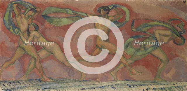 Dance frieze, 1912. Creator: Hofmann, Ludwig, von (1861-1945).