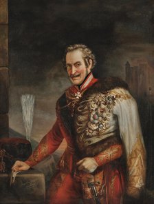 Portrait of Prince Ferdinand Georg August of Saxe-Coburg and Gotha (1785-1851), 1st half of 19th cen Creator: Götzel-Sepolina, Josephine (1800-1882).