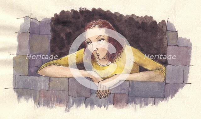 Grumpy woman, c1950. Creator: Shirley Markham.