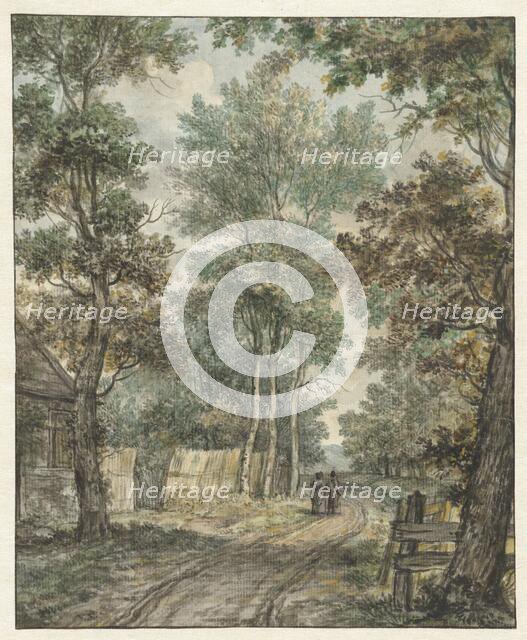 Walkers on a forest road near Heemstede, 1752-1819. Creator: Juriaan Andriessen.