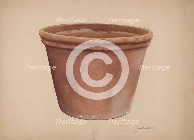 Flower Urn, 1935/1942. Creator: Clarence W Dawson.