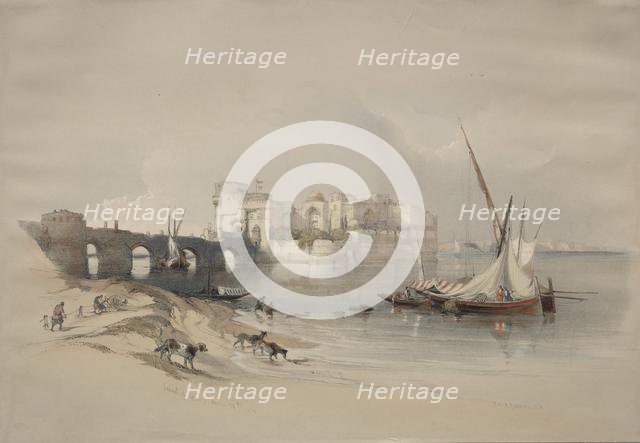 Citadel of Sidon, 1839. Creator: David Roberts (British, 1796-1864).