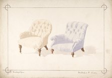 Designs for Two Chairs, 1841-84. Creator: Charles Hindley & Sons.