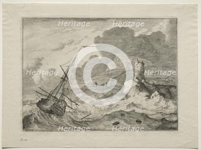 Storm at Sea, 1701. Creator: Ludolf Backhuysen (Dutch, 1631-1708); Ludolf Backhuysen (Dutch, 1631-1708).