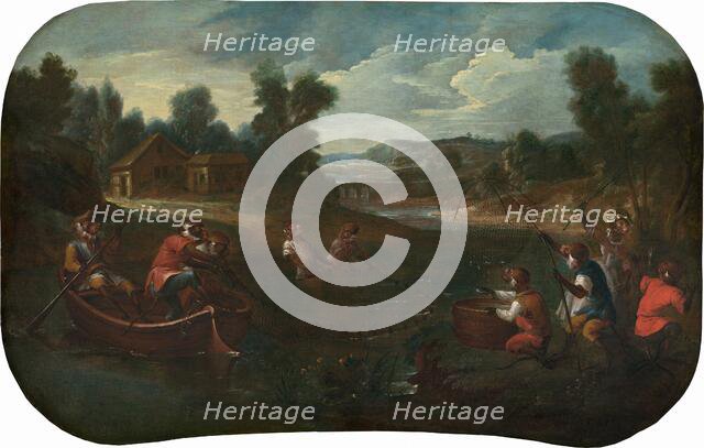 Singerie: The Fishermen, c. 1739. Creator: Christophe Huet.